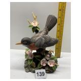 STEFANI ROBIN BIRD FIGURINE PORCELAIN