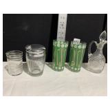 GOLF MOTIF GLASSES, CRUET, SHAKER