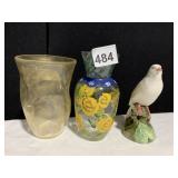CZECH. BIRD AND VASE
