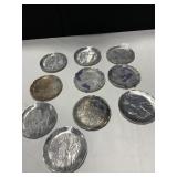 10 WENDELL AUGUST 4.5" PLATES NEED CLEANED