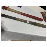 OLD WOODEN BAT HANDWRITTEN BABE RUTH