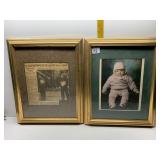 ANTIQUE PHOTOGRAPH BABY, FRAMED ARTICLE