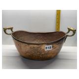 COPPER DOUBLE HANDLE 15" PLANTER