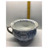 BLUE AND WHITE WASTEWATER BOWL