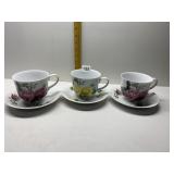 TEACUPS GEORIGR AND CO 3 OVERSIZED