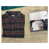 LL BEAN MEDIUM FLANNEL WITH 2 MUNSINGWEAR T