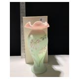 HAND PAINTED AND SIGNED BY N BECK SATIN GLASS