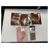 JC PENNEY TOTAL SUPPER SZ LONG STOCKINGS, TAUPE,
