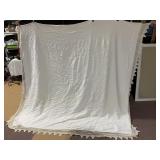 FULL SIZE ZIP DUVET, VINTAGE HAND CROCHETED