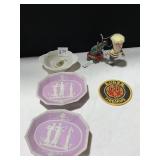 BISQUE PLATES # ON BACK, HERSHEY ORNAMENT, RUGER
