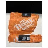 2 HOME DEPOT SHOPPING CART REUSABLE TOTE BAGS