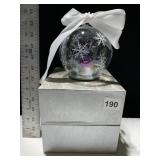 SNOWMAN BATTERY OP BLOWN GLASS GLOBE, 5" NEW IN