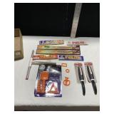 NEW PEELERS, SQUEEGEE, PUMPKIN CARVING SET,