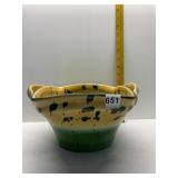 MULTI-COLOR - 6" H X 11" W DOUBLE HANDLE POTTERY
