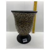 VASE TWO TONE BROWN 10" H