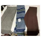 SCARVES AND 3 PIECES FABRIC
