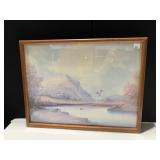 ROBERT COLLINS GEESE IN FLIGHT PRINT 20" X 24"