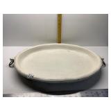 POTTERY BARN LARGE OVAL STONEWARE PLATTER WITH