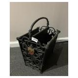 IRON ORNATE MAGAZINE HOLDER