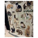 CAT MOTIF COTTON BLAKET