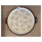 FLORAL LACE TEMPTATIONS ROUND SERVING PLATTER