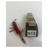 FROST CUTLERY RED 17 FUNCTION MILITARY KNIFE NOB