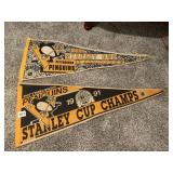 PITTSBURGH PENGUIN PENNANTS 1991 & 1992