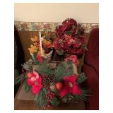 ARTIFICIAL FLOWERS & BASKET