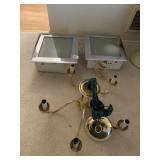 RECESSED LIGHT FIXTURES AND BRASS TONE CHANDELIER