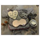 FIESTA SPOON REST, SALT AND PEPPER SHAKERS, CHAIR