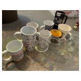 MUGS INCLUDING STEELERS, PRESCRIPTION COFFEE,