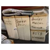 TOGGLES, NUTS, BOLTS, WASHERS, WORK GLOVES