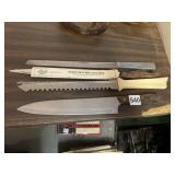 PAMPERED CHEF SERRATED BREAD KNIFE AND OTHER