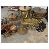 COPPER TEA KETTLE, ICE BUCKETS, CAST IRON
