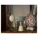 MIKASA HANGING EGG, BAUM BROS BELL AND LARGE HAND