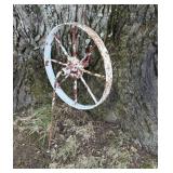 METAL WHEEL WITH CRANK