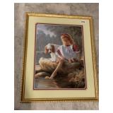 PICTURE OF GIRL WITH DOG