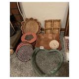 TRIVETS, HEART WIRE BASKETS