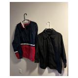 DUN BROOK SZ L JACKET, GEORGE SZ XL WINDBREAKER