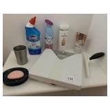BATHROOM SCALE, CLEANERS, BATHMAT