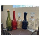 DECANTERS, WINE BOTTLES