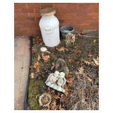 MILK CAN, GARDEN ANGELS, TURTLE WELCOME STATUE