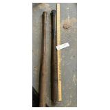 SOLID WOOD BASEBALL BATS, ONE SAYS TRIO