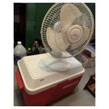 COLEMAN COOLER AND TABLETOP FAN