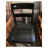 BLACK PAINTED SOLID WOOD CHAIR