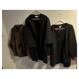 SUSAN GRAVER 26W COAT, SZ 18 BLACK TANK DRESS