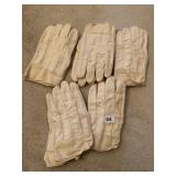 5 PAIRS OF NEW CANVAS GLOVES