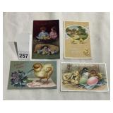 CHICK POST CARDS EASTER 1911 POST MARK