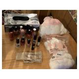 NAIL POLISH, COTTON BALLS, EXAM GLOVES, ETC.