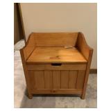 BENCH SEAT WOODEN, 24" H X 22" W X 16" D